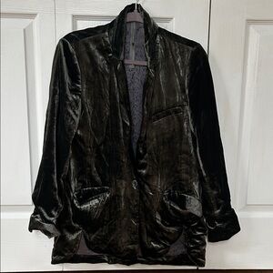 Anthropologie Dark Velvet Jacket